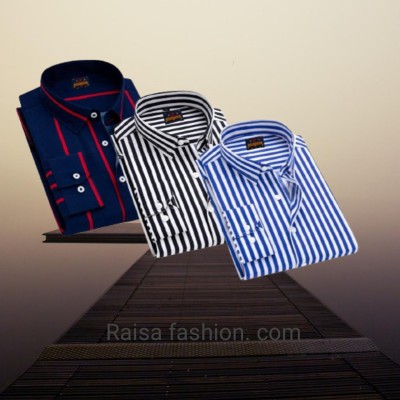 3 Pcs full sleeve check shirt