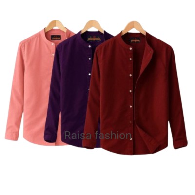 3 PCS Band Collar Shirt
