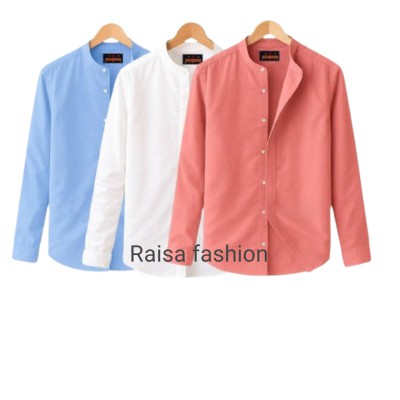 3 PCS Band Collar Shirt