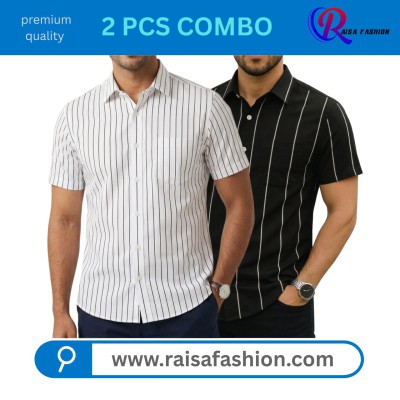 2 PCS Half sleeve print shirt