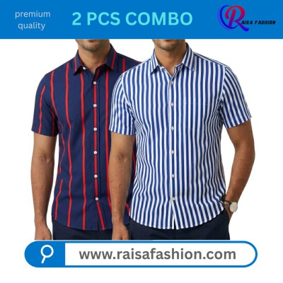 2 PCS Half sleeve print shirt
