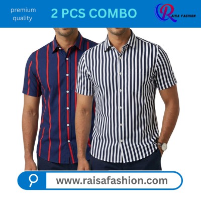 2 PCS Half sleeve print shirt