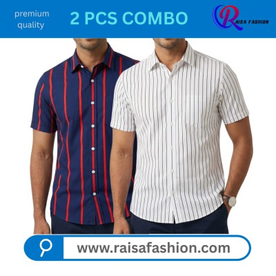 2 PCS Half sleeve print shirt