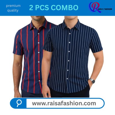 2 PCS Half sleeve print shirt