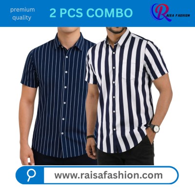 2 PCS Half sleeve print shirt