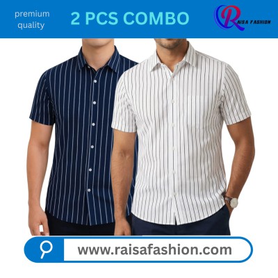2 PCS Half sleeve print shirt