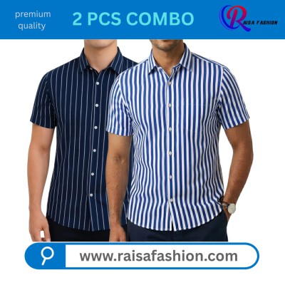 2 PCS Half sleeve print shirt