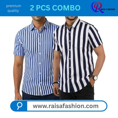 2 PCS Half sleeve print shirt