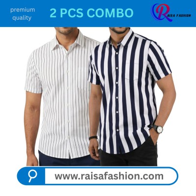 2 PCS Half sleeve print shirt