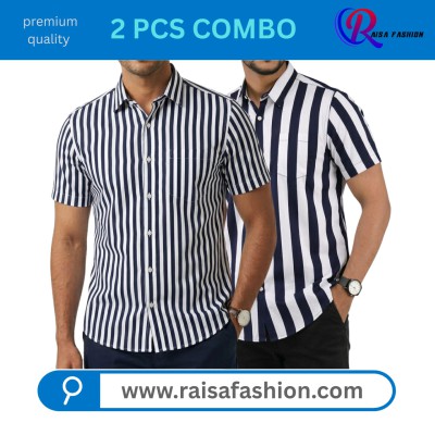 2 PCS Half sleeve print shirt