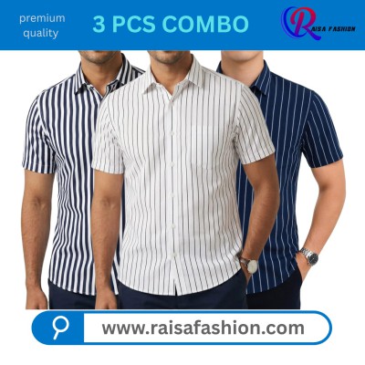 3 PCS Half sleeve print shirt