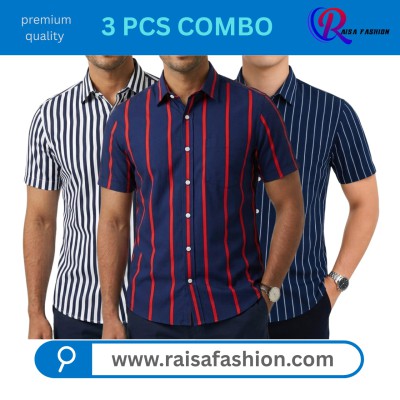 3 PCS Half sleeve print shirt