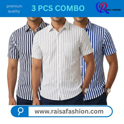 3 PCS Half sleeve print shirt