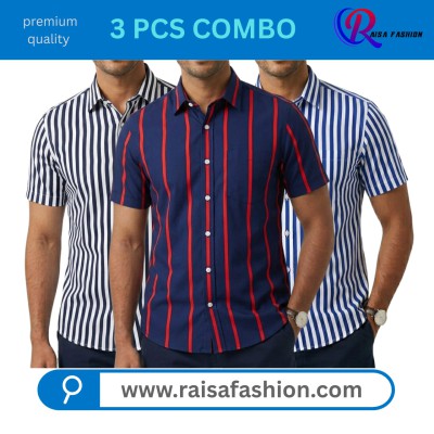 3 PCS Half sleeve print shirt