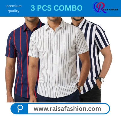 3 PCS Half sleeve print shirt