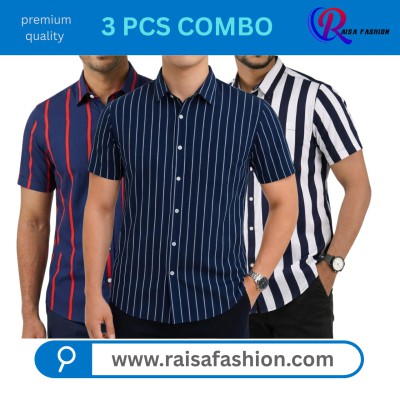 3 PCS Half sleeve print shirt