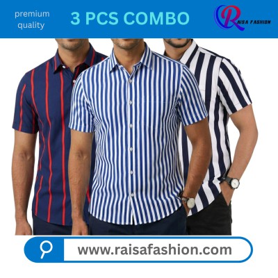 3 PCS Half sleeve print shirt