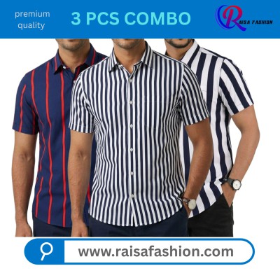 3 PCS Half sleeve print shirt