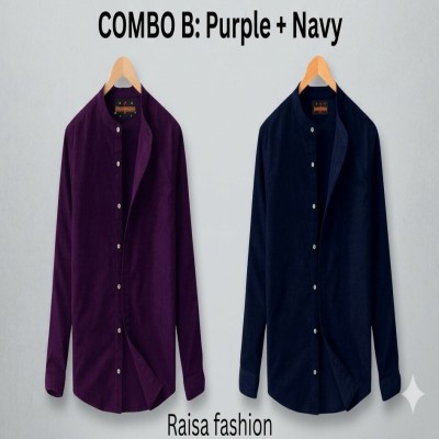 2 PCS Band Collar Shirt