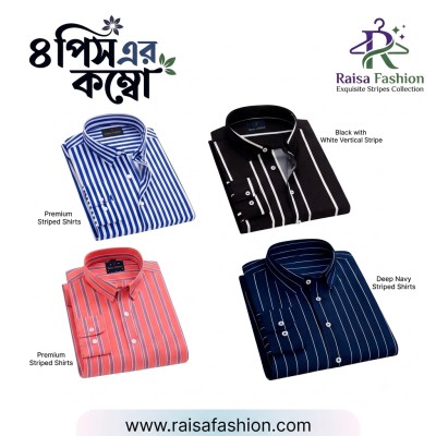 4 Pcs full sleeve check shirt