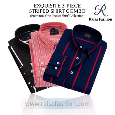 3 Pcs full sleeve check shirt