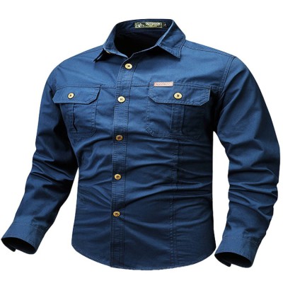 Long sleeve double pocket shirt