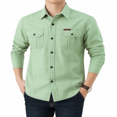 Long sleeve double pocket shirt
