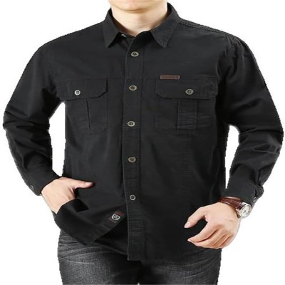 Long sleeve double pocket shirt