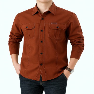 Long sleeve double pocket shirt
