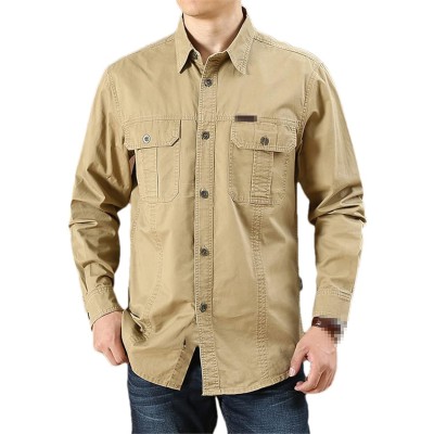 Long sleeve double pocket shirt