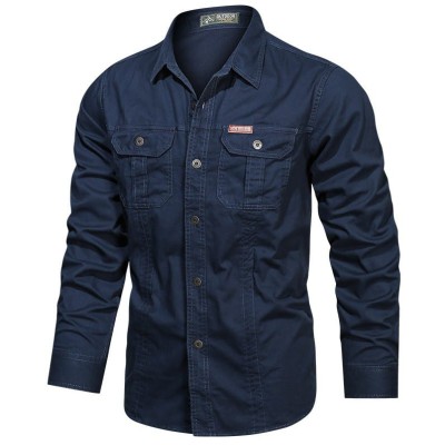 Long sleeve double pocket shirt