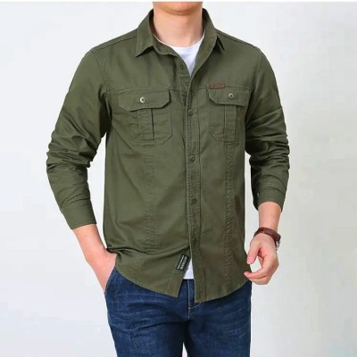Long sleeve double pocket shirt