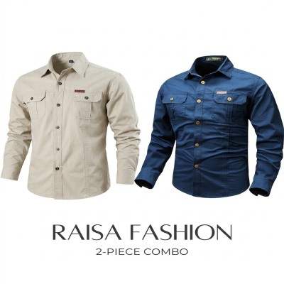 Long sleeve double pocket shirt