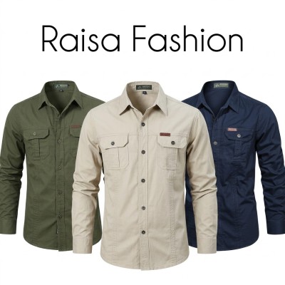 Long sleeve double pocket shirt
