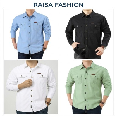 Long sleeve double pocket shirt