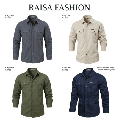 Long sleeve double pocket shirt