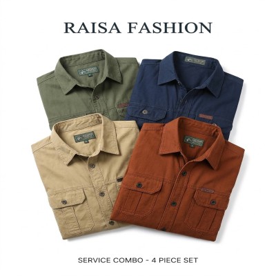 Long sleeve double pocket shirt
