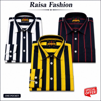 3 Pcs full sleeve check shirt
