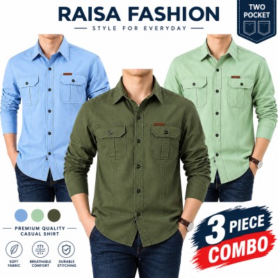 Long sleeve double pocket shirt