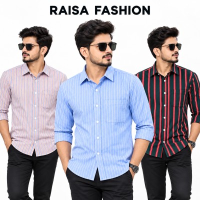 3 PCS Long Sleeve Stripe Shirt