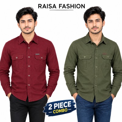 Long sleeve double pocket shirt
