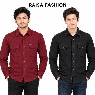 Long sleeve double pocket shirt