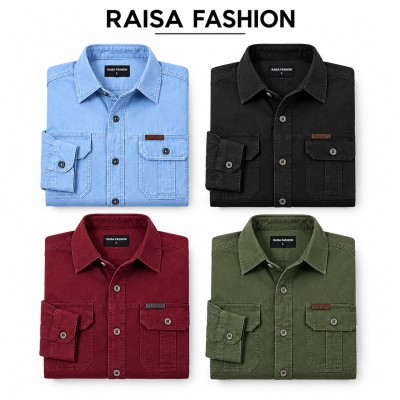 Long sleeve double pocket shirt