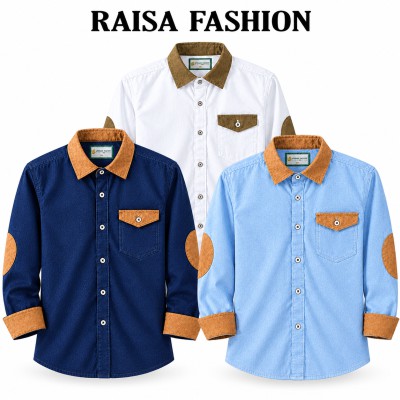 New denim 1 pocket Contrast Shirt